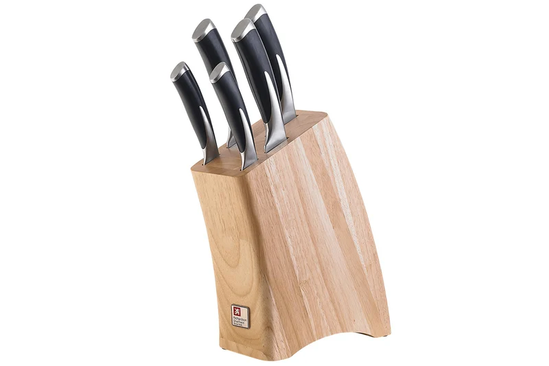 Bloc 5 couteaux style japonais acier inox Kyu Richardson