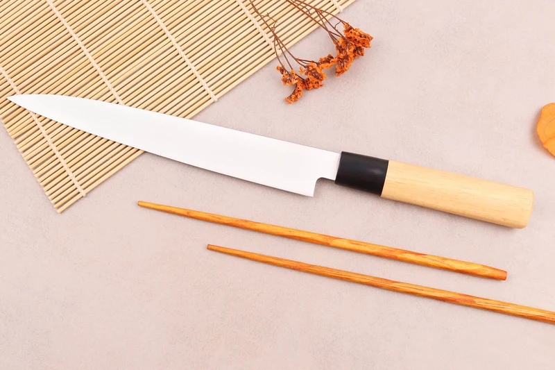 Couteau à sashimi 21cm japonais Satake Cutlery Tsuchime en magnolia