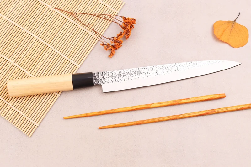 Couteau à sashimi 21cm japonais Satake Cutlery Tsuchime en magnolia