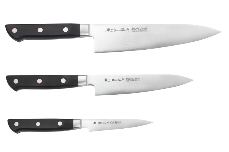 Coffret 3 couteaux japonais Satake Cutlery ABS chef + universel + office