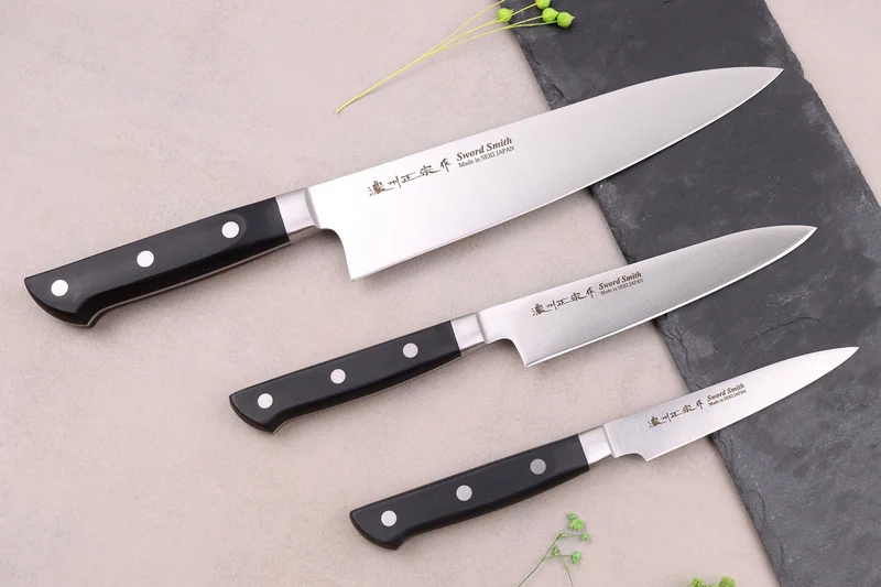 Coffret 3 couteaux japonais Satake Cutlery ABS chef + universel + office