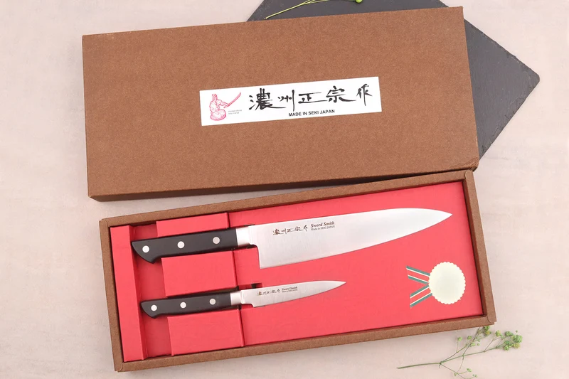 Coffret 2 couteaux japonais Satake Cutlery ABS chef 21cm + office 9cm