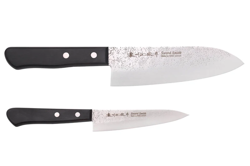 Coffret 2 couteaux japonais Satake Cutlery Nashiji santoku + office