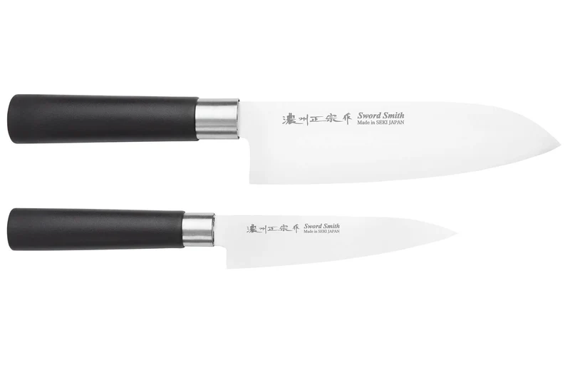 Coffret 2 couteaux japonais Satake Cutlery Traditional PP santoku + office