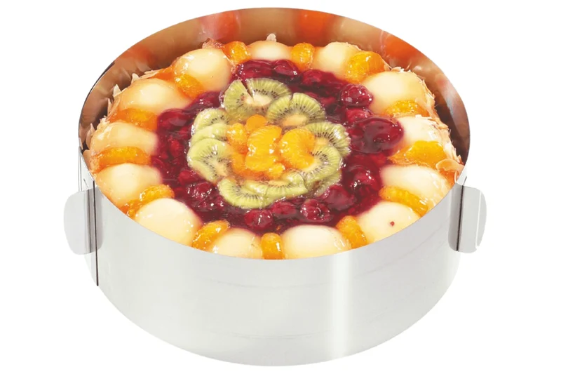Cercle à gâteaux extensible Gefu Tondo en inox hauteur 8,5cm