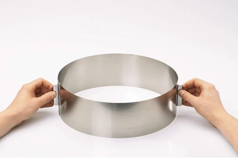 Cercle à gâteaux extensible Gefu Tondo en inox hauteur 8,5cm