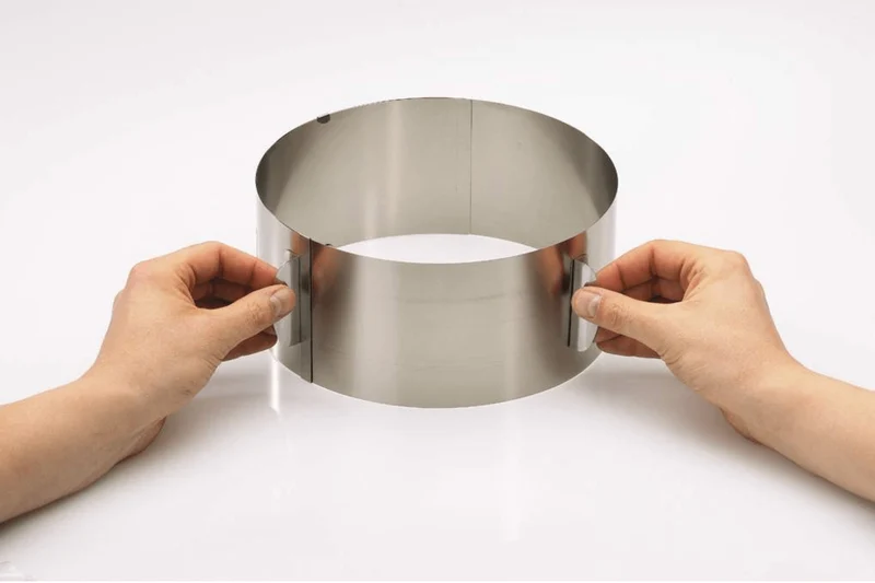 Cercle à gâteaux extensible Gefu Tondo en inox hauteur 8,5cm