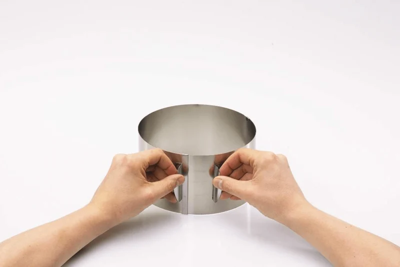 Cercle à gâteaux extensible Gefu Tondo en inox hauteur 8,5cm