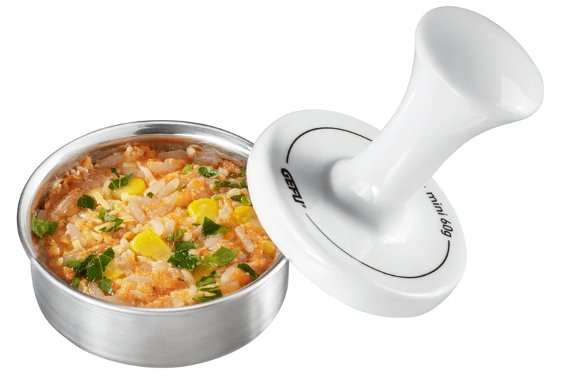 Presse à burger Gefu Spark pour mini-burgers en inox et porcelaine