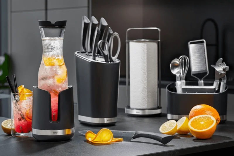 Porte-rouleau de cuisine Gefu Smartline inox/polymère 34cm