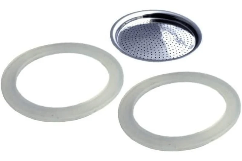 Filtre de rechange pour cafetière italienne Gefu Emilio 4 tasses + 2 joints d'étanchéité