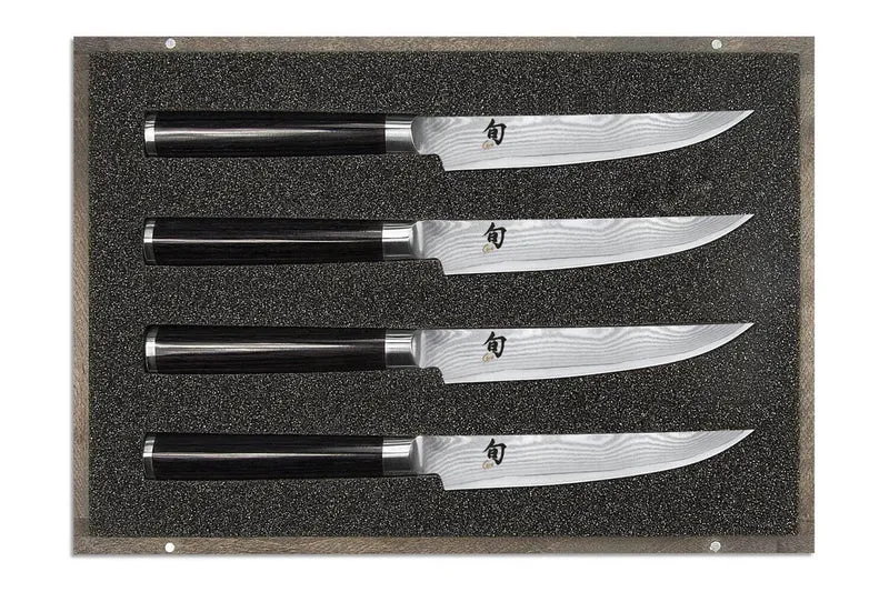 Coffret 4 couteaux à steak japonais Shun Classic lames 12,5cm