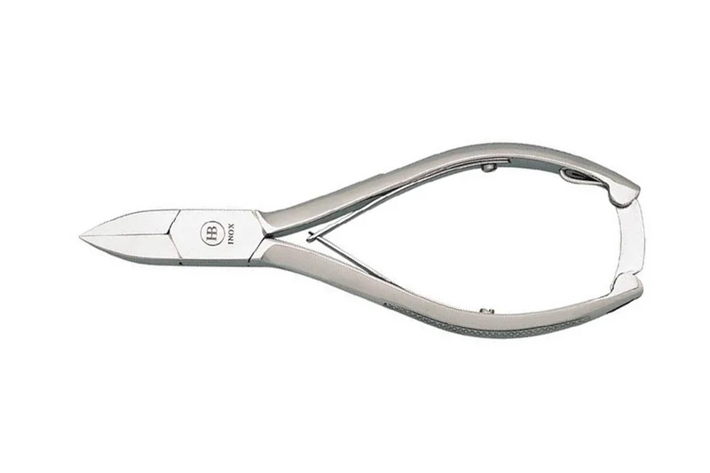 Pince à ongles HB INOX en acier inox branches quadrillées 14cm