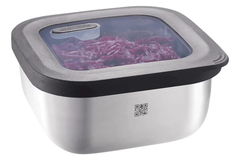 Boîte de conservation Gefu Provido carrée 400ml en acier inox