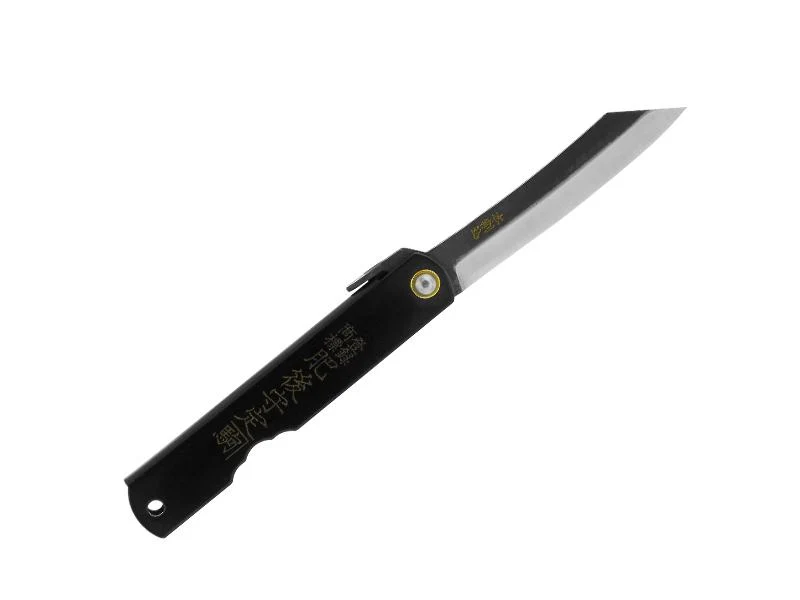 Couteau Higonokami Luxe Noir 10cm Acier Carbone