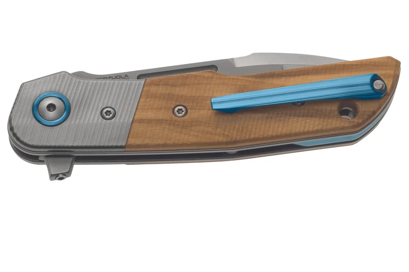 Couteau pliant MKM Clap By LionSteel MK.LS01OT manche Olivier/Titanium 11cm + étui