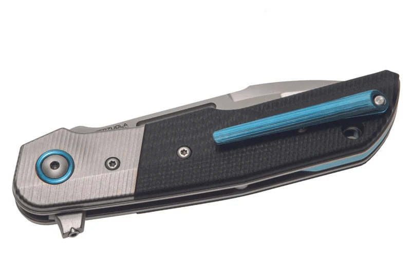 Couteau pliant MKM Clap By LionSteel MK.LS01GTBK manche en G10 noir/titanium 11cm + étui
