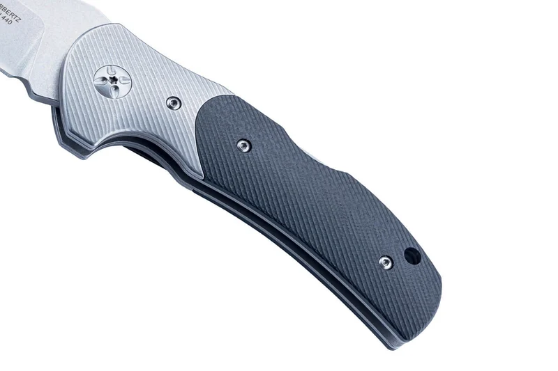 Couteau pliant Herbertz 598312 manche G10 texturé 11,5cm avec mitre en acier inox