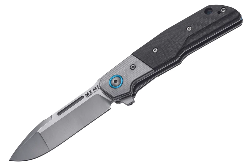 Couteau pliant MKM Clap By LionSteel MK.LS01CT manche en fibre de carbone/titanium 11cm + étui