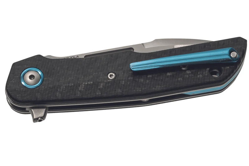 Couteau pliant MKM Clap By LionSteel MK.LS01C manche en fibre de carbone 11cm + étui