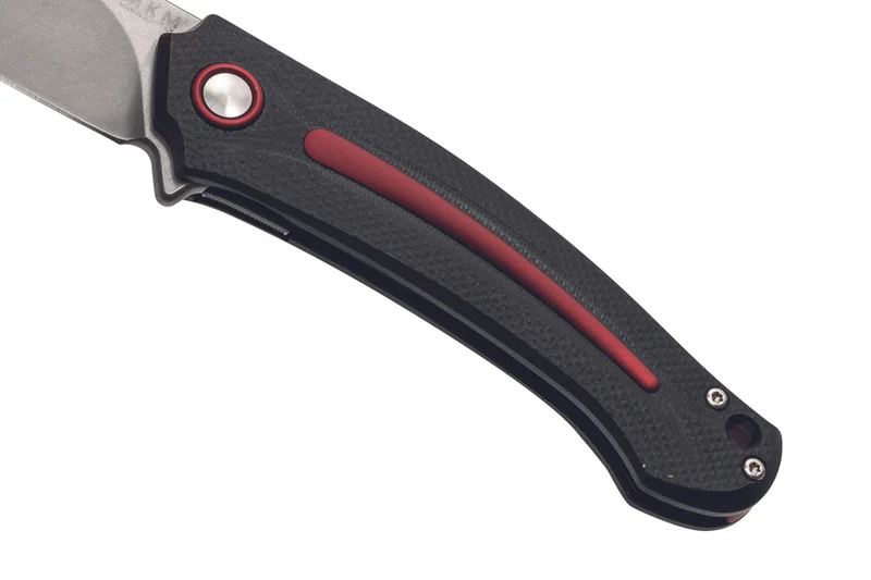 Couteau pliant MKM Arvenis By FOX Knives MK.FX01MGRE manche en G10 noir/Alu rouge 12cm+ étui