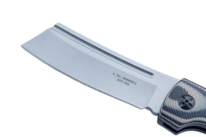 Couteau pliant Herbertz 598612 lame en couperet et manche bicolore en G10 11,5cm