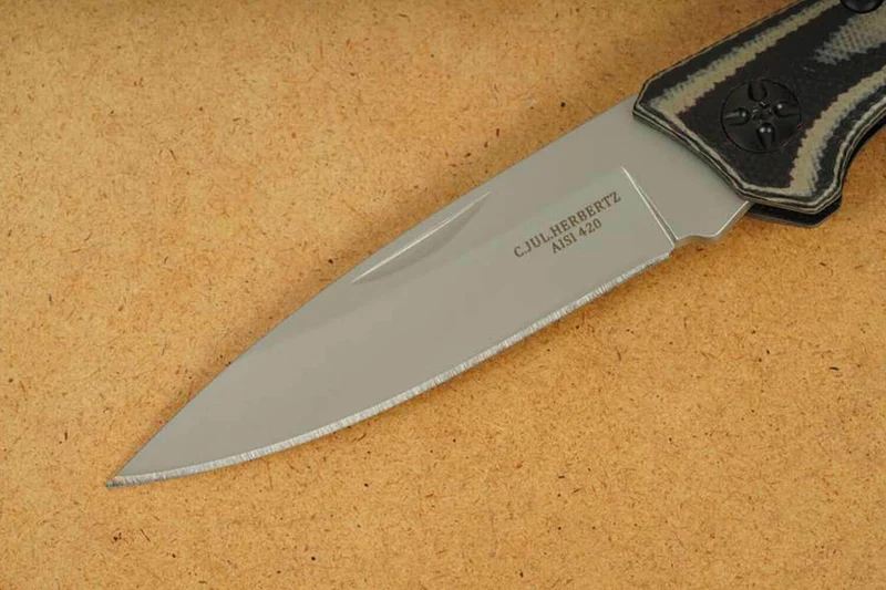 Couteau pliant Herbertz 598811 manche en plaquettes de G10 10,5cm