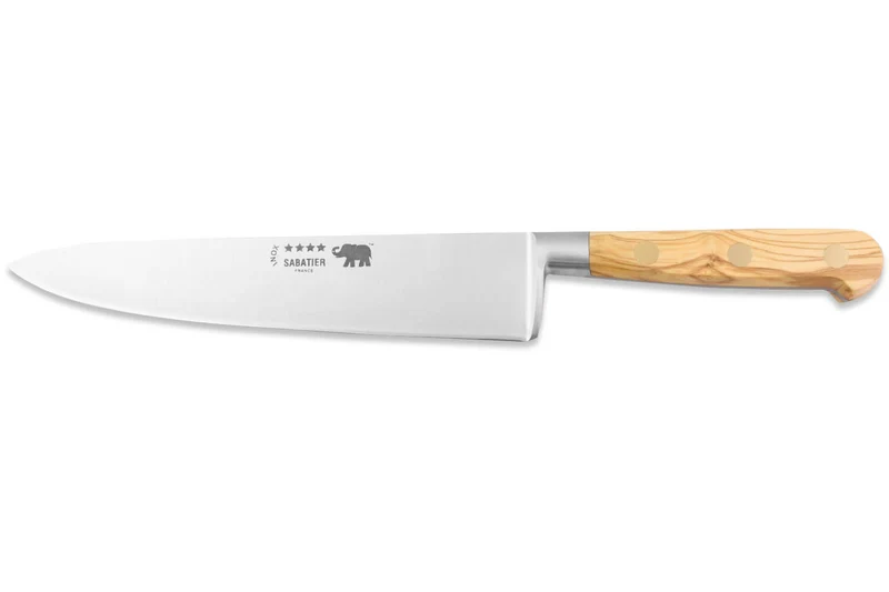 Couteau de chef Sabatier Éléphant Idéal Forgé 20cm manche en olivier