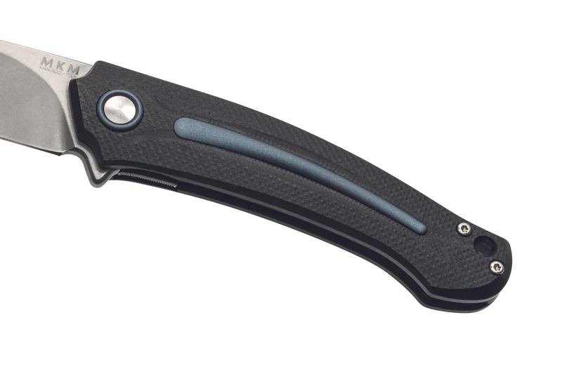 Couteau pliant MKM Arvenis By FOX Knives MK.FX01MGGY manche en G10 noir/Alu gris 12cm+ étui