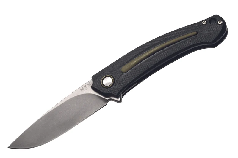 Couteau pliant MKM Arvenis By FOX Knives MK.FX01MGGR manche en G10 noir/Alu vert 12cm + étui