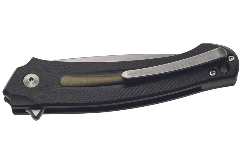 Couteau pliant MKM Arvenis By FOX Knives MK.FX01MGGR manche en G10 noir/Alu vert 12cm + étui