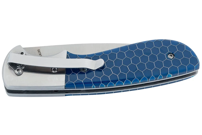Couteau pliant Herbertz 597812 manche acier / résine synthétique bleue 11,5cm