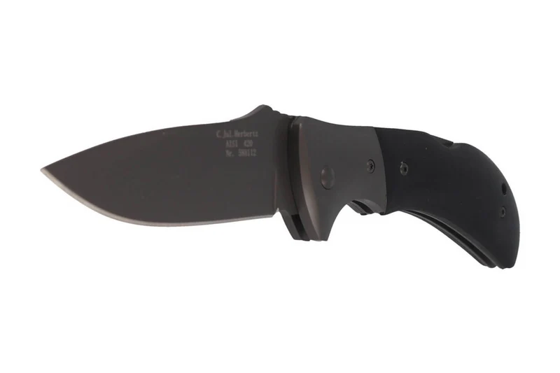Couteau pliant Herbertz 588112 manche G10 mitre en titane 11,5cm