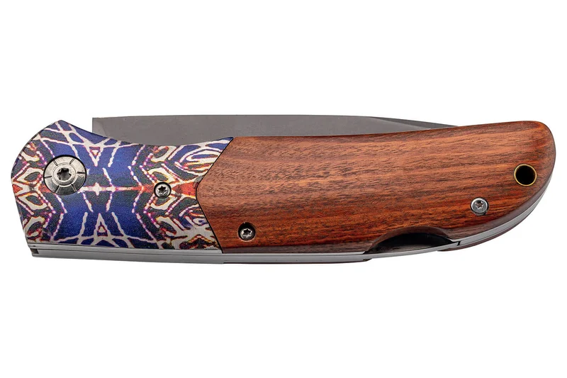 Couteau pliant Herbertz 595213 manche bois de cocobolo 12,5cm avec mitre en acier gravé