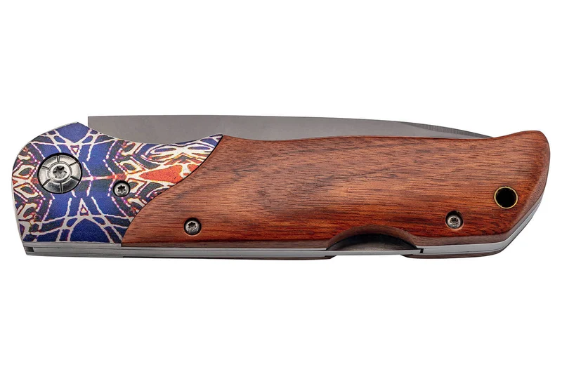 Couteau pliant Herbertz 595313 manche bois de cocobolo avec mitre à motif 12,5cm