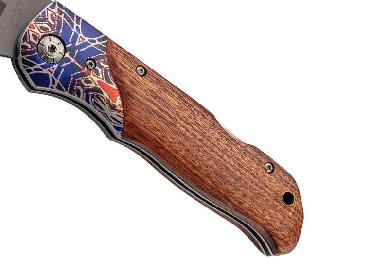 Couteau pliant Herbertz 595313 manche bois de cocobolo avec mitre à motif 12,5cm