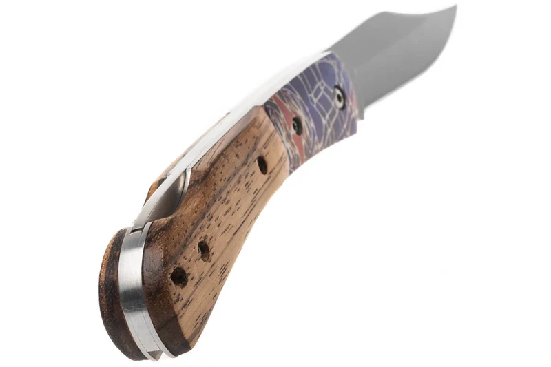 Couteau pliant Herbertz 595511 revêtement titane manche zebrawood à motif 11cm