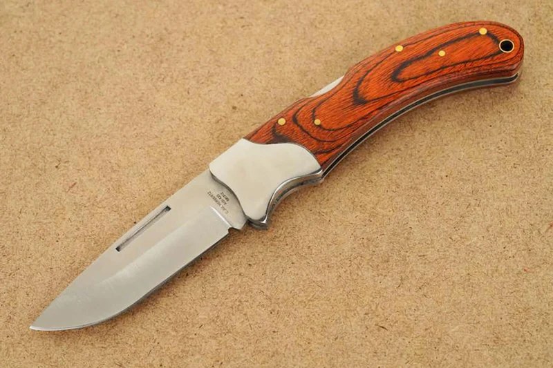 Couteau pliant Herbertz 591312 manche pakkawood orange 11,5cm