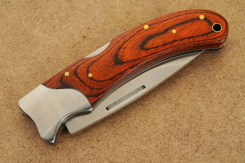 Couteau pliant Herbertz 591312 manche pakkawood orange 11,5cm
