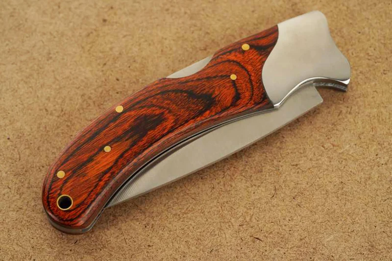 Couteau pliant Herbertz 591312 manche pakkawood orange 11,5cm