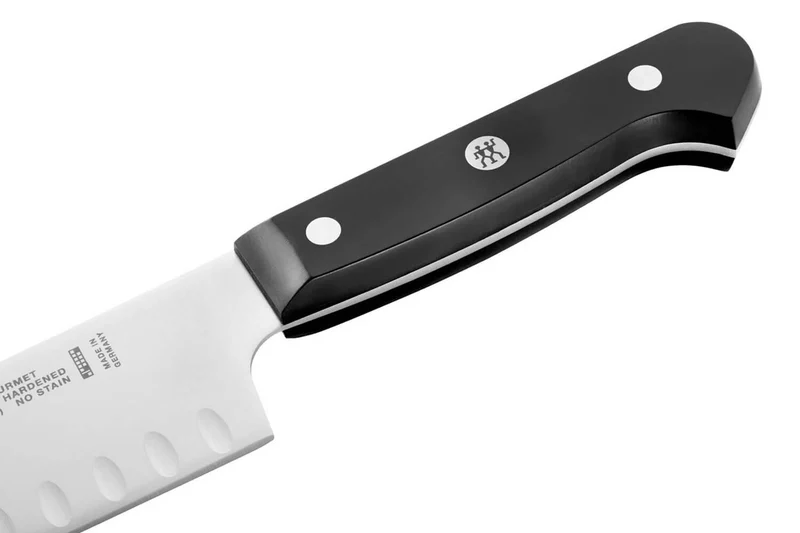 Couteau santoku ZWILLING Gourmet 18cm alvéolé manche riveté