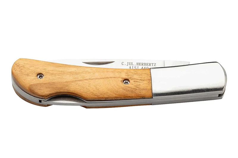 Couteau pliant Herbertz 587 manche en bois 10cm avec mitre acier