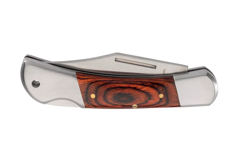 Couteau pliant Herbertz 2141 manche pakkawood marron orangé double mitre