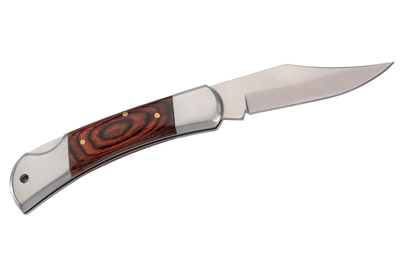 Couteau pliant Herbertz 2141 manche pakkawood marron orangé double mitre