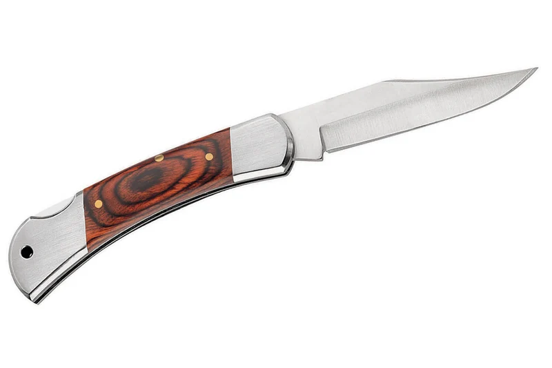 Couteau pliant Herbertz 2141 manche pakkawood marron orangé double mitre