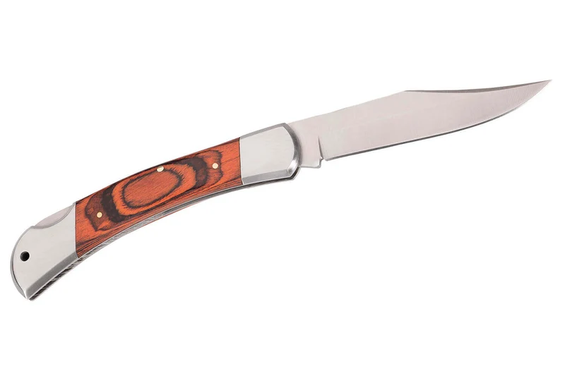 Couteau pliant Herbertz 223312 manche pakkawood marron clair avec double mitre 12,5cm