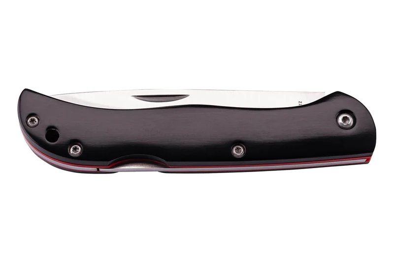 Couteau pliant Herbertz 56391 manche pakkawood noir et fibres de verre rouge
