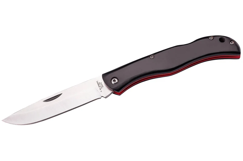 Couteau pliant Herbertz 56391 manche pakkawood noir et fibres de verre rouge