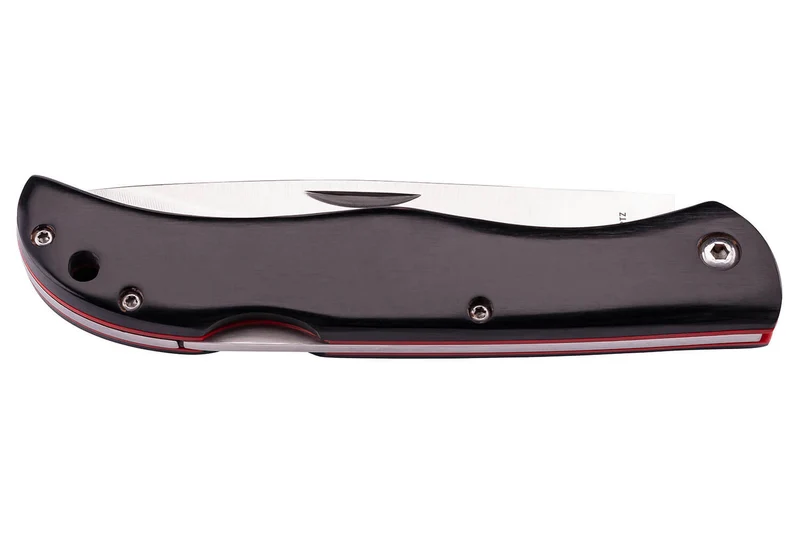 Couteau pliant Herbertz 56391 manche pakkawood noir et fibres de verre rouge