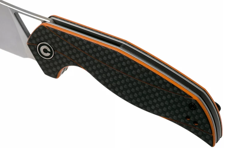 Couteau pliant CIVIVI Anthropos C903A manche en G10/fibre de carbone orange et noir 10,6cm